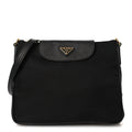 Tessuto Nylon Saffiano Crossbody Bag Black