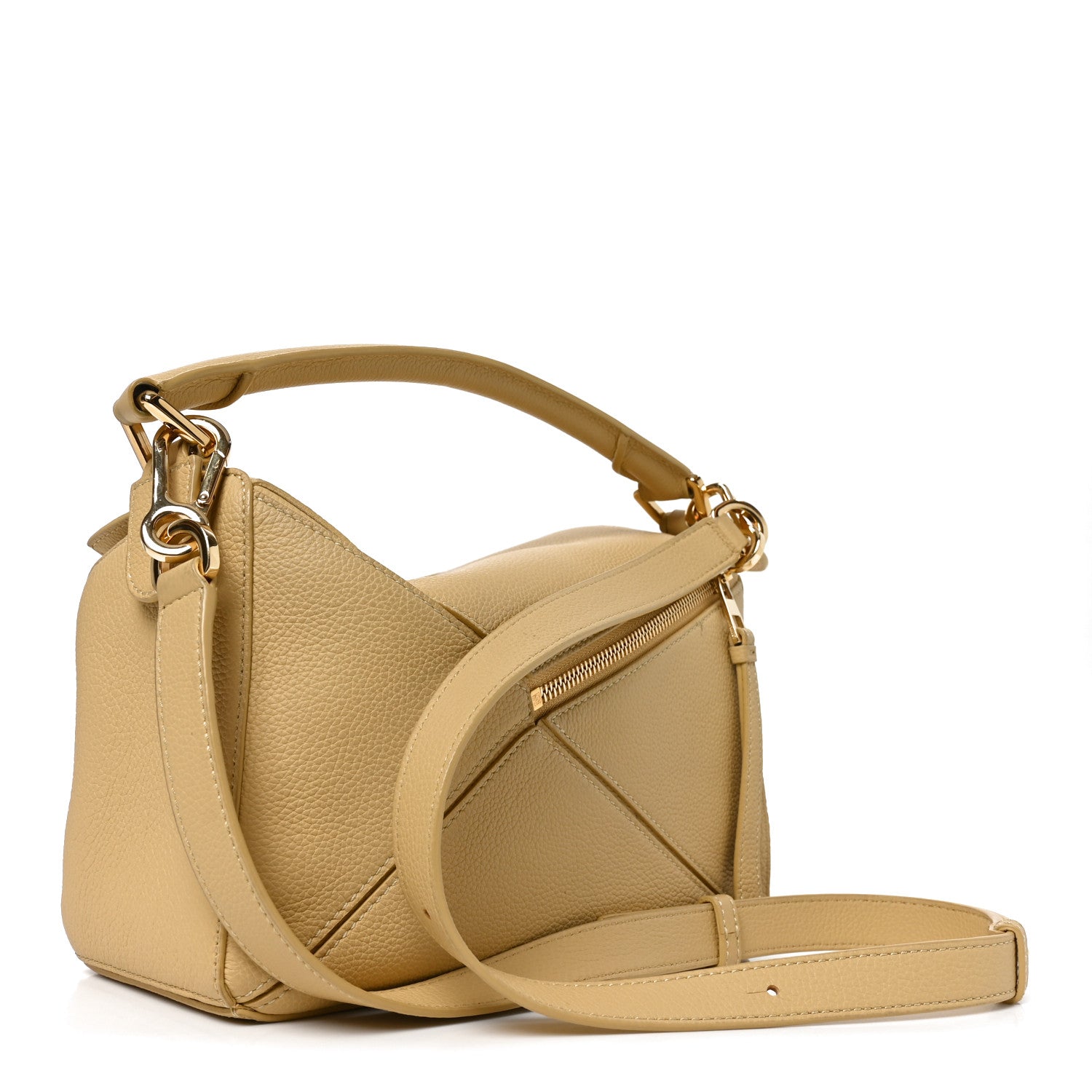Grained Calfskin Small Puzzle Bag Dark Butter