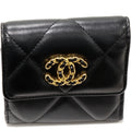 Chanel Lambskin CHANEL19 Tri-fold Wallet AP1064 B04852 94305