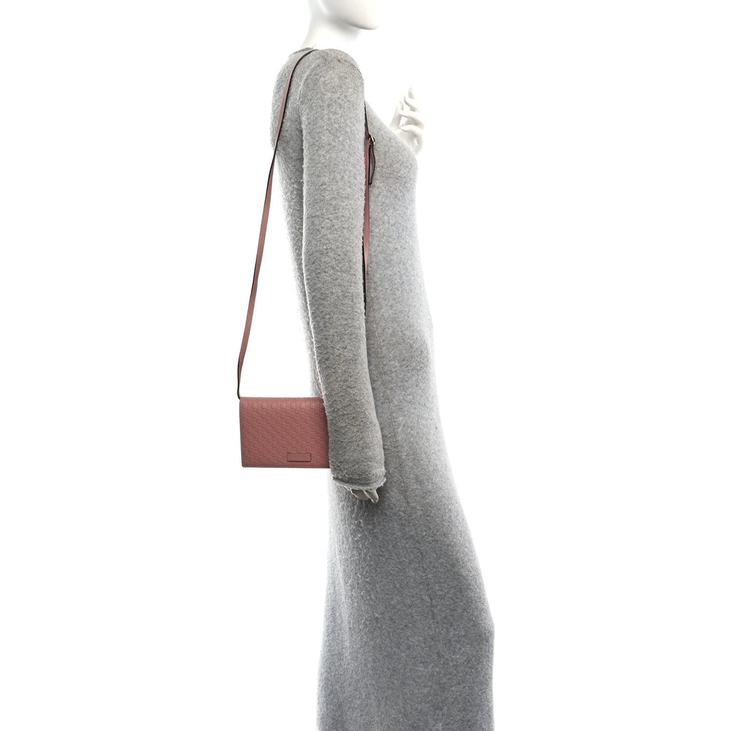 Microguccissima Crossbody Wallet Soft Pink