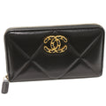 Chanel Lambskin CHANEL 19 Zip Long Wallet AP0948
