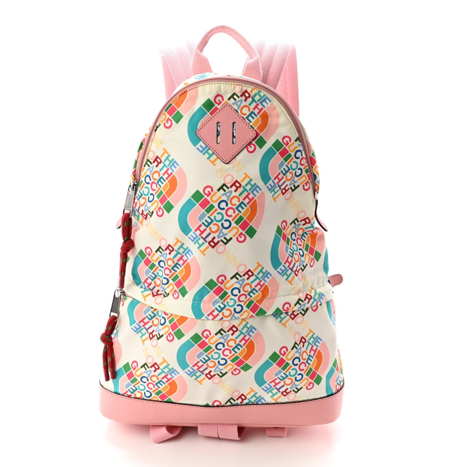 X THE NORTH FACE Econyl Nylon Medium Backpack Ivory Turquoise Wild Rose