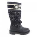 Christian Dior D-MAJOR Calfskin/Canage Tweed Boots
