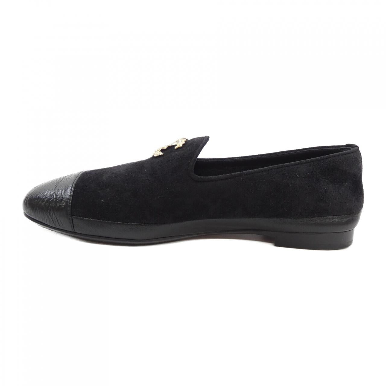 Chanel G39318Y56062 Suede Kidskin Shiny Goatskin Metal Shoes