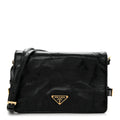Soft Lux Calfskin Triangle Mini Shoulder Bag Black