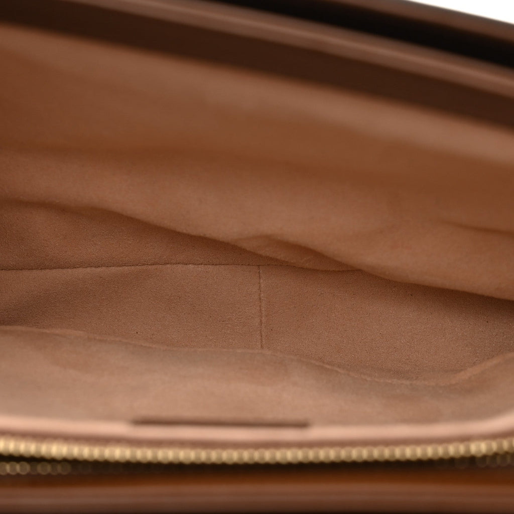 GG Supreme Monogram Horsebit 1955 Shoulder Bag Beige Brown Sugar