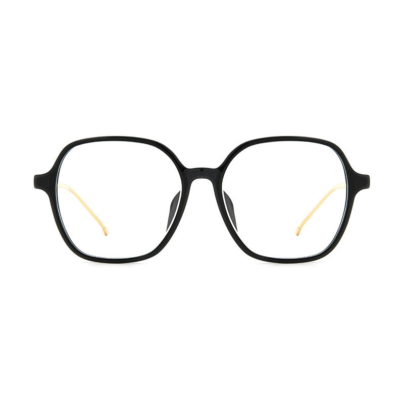Jimmy Choo Eyeglasses Square Full Rim, Black/Gold Frame and Clear Demo Lens Lens JC367/F080700