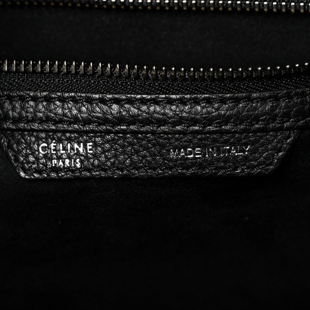 Drummed Calfskin Mini Luggage Black