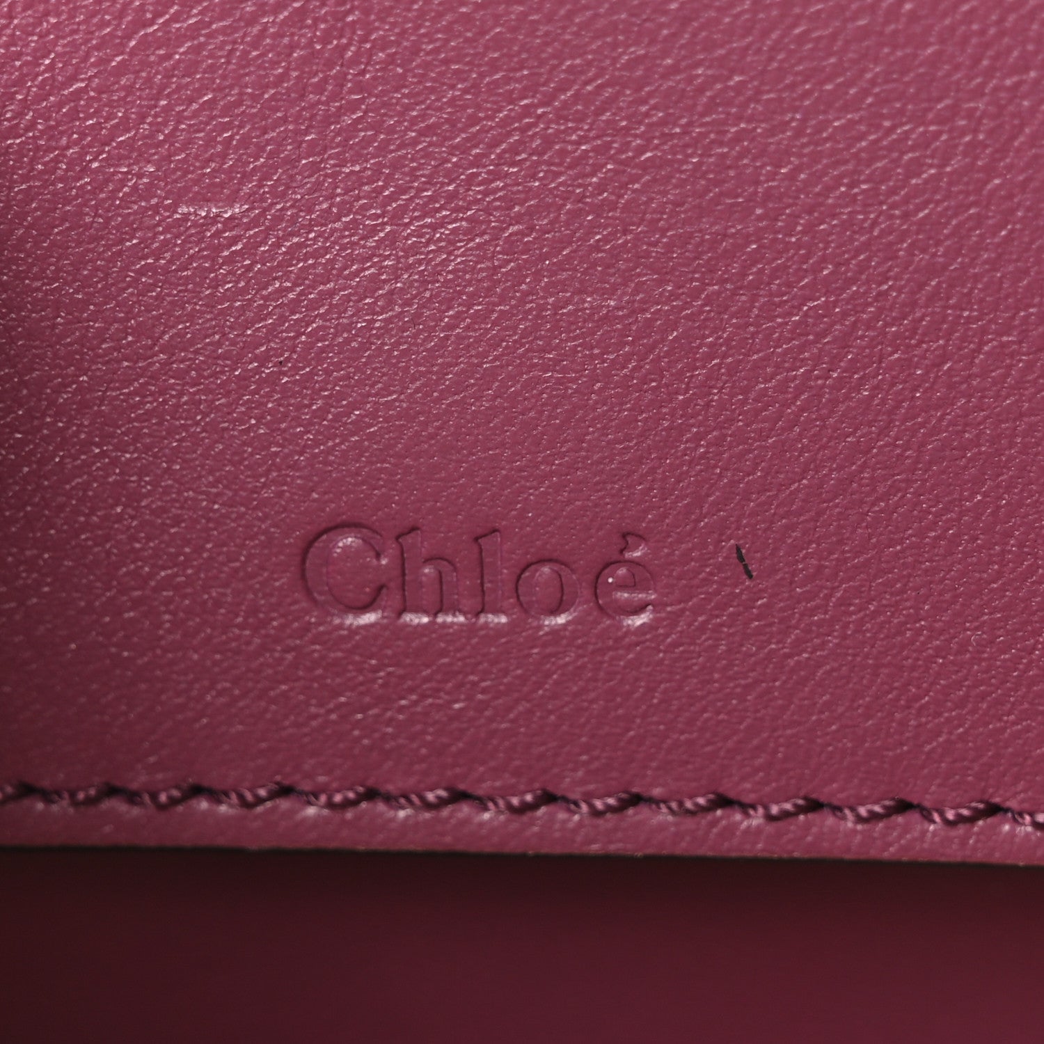 Calfskin Crocodile Embossed Mini C Vanity Bag Crushed Violet