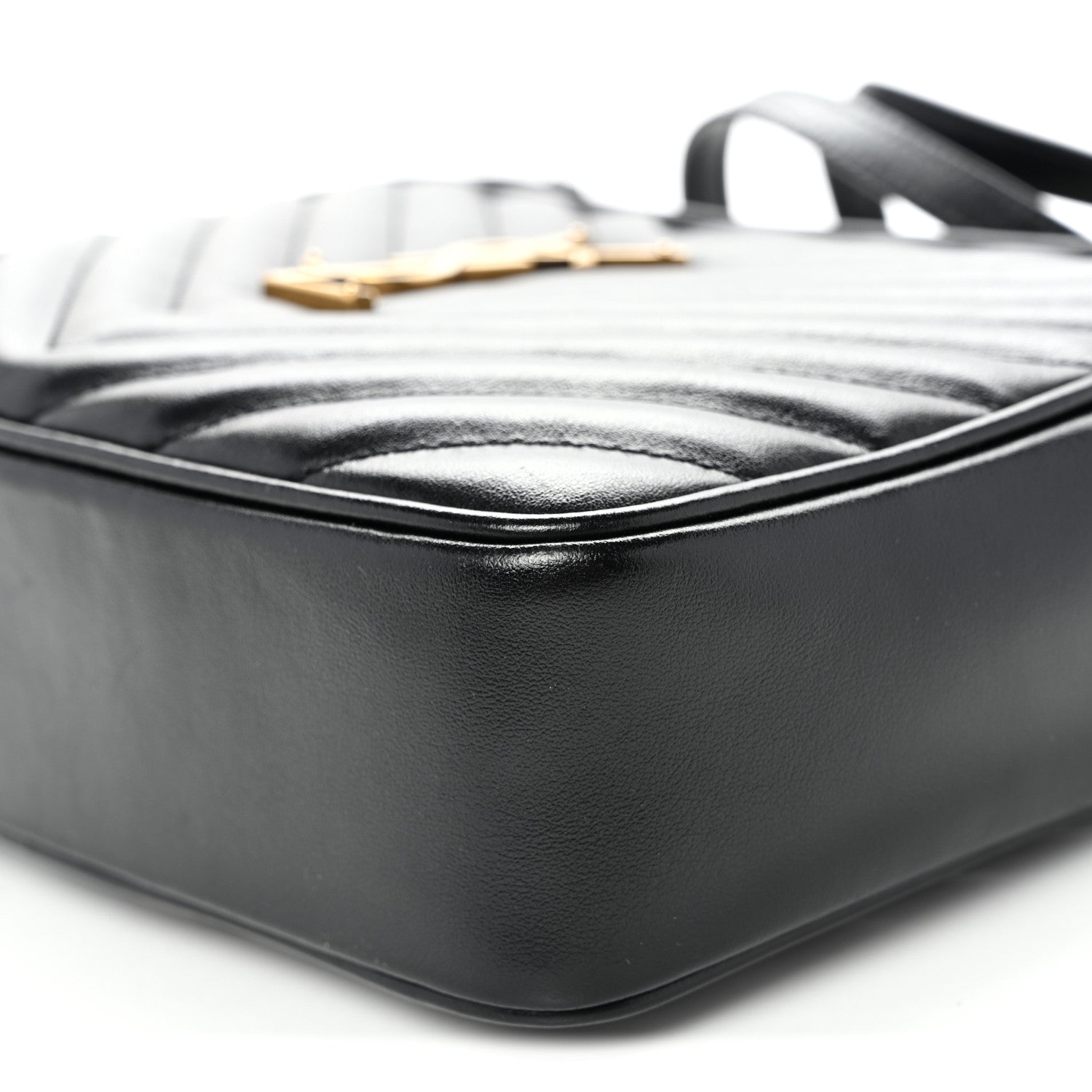 Calfskin Matelasse Monogram Lou Camera Bag Black
