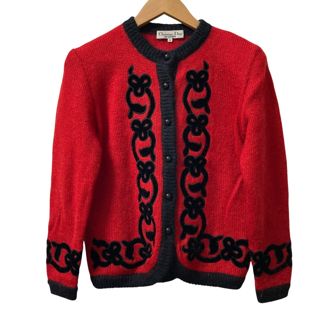Christian Dior Piping Wool Cardigan