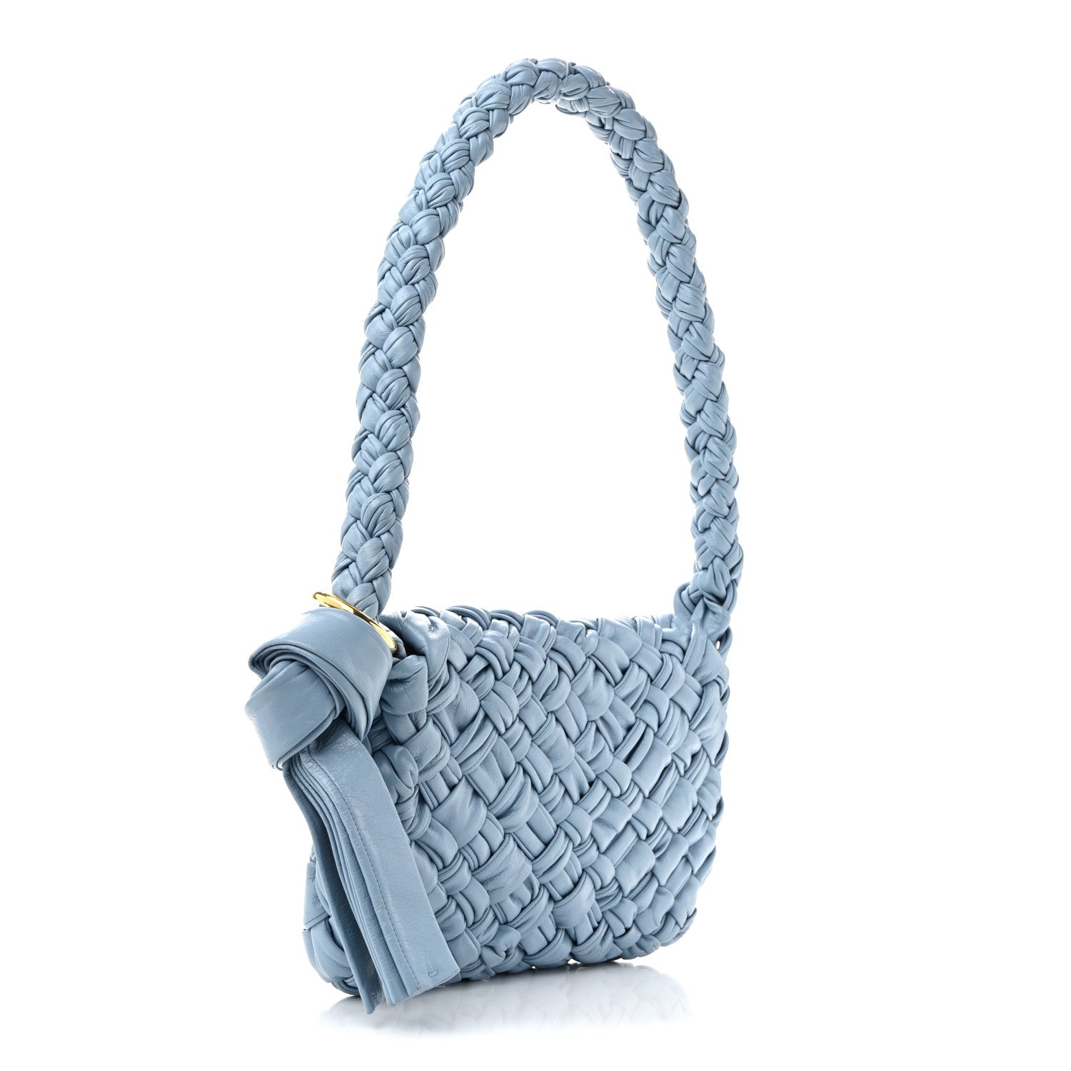 Calfskin Foulard Intreccio Kalimero Città Shoulder Bag Ice