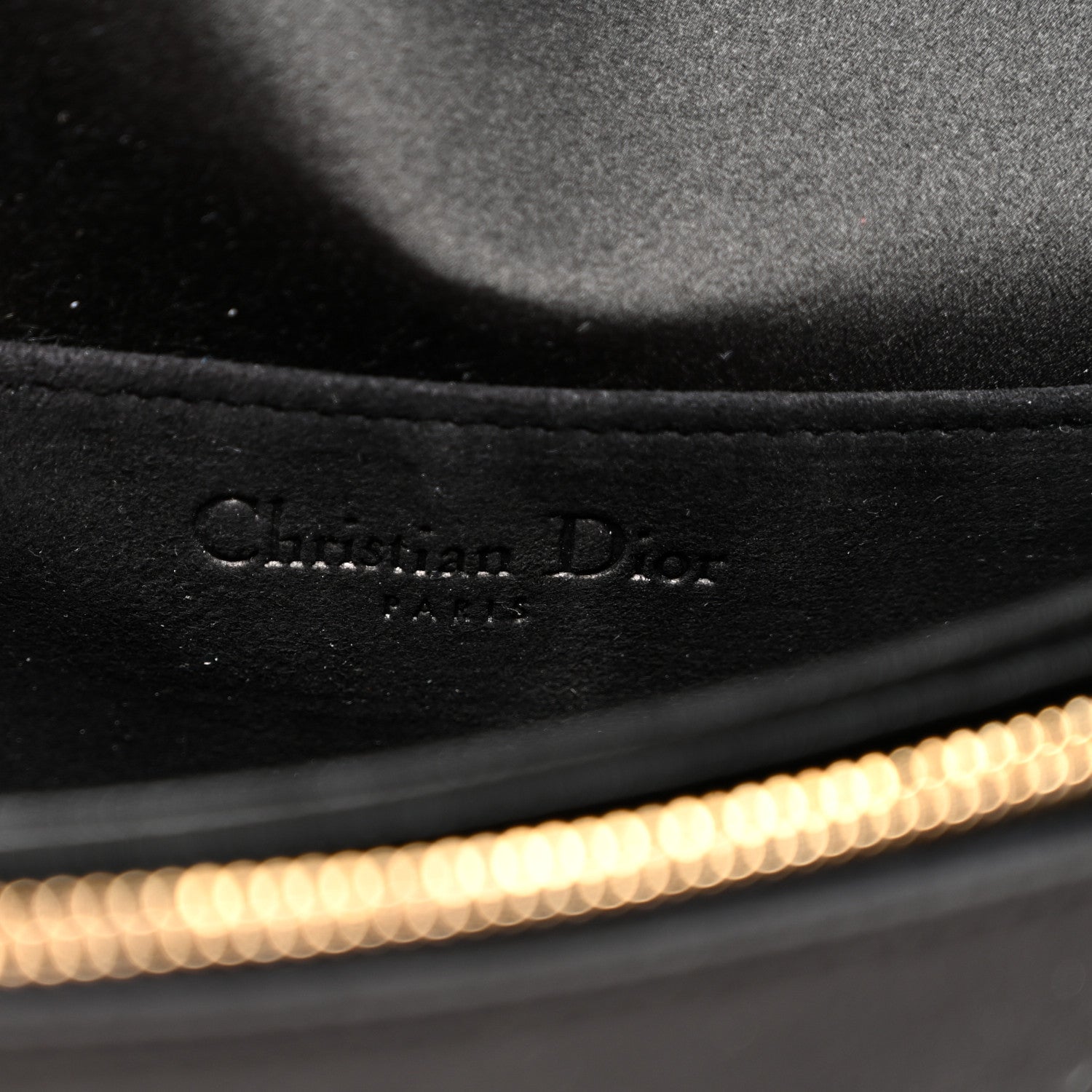 Satin Cannage Lady Dior Convertible Clutch Black