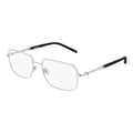 Montblanc Eyeglasses Square Full Rim, Gold Frame and Clear Demo Lenses Lens MB0072O003