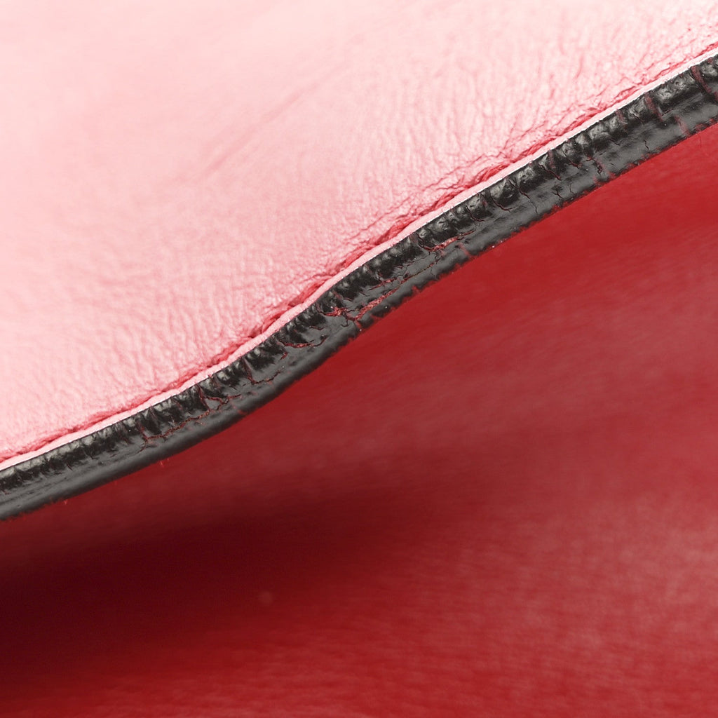 Calfskin Embossed XL Clutch Red