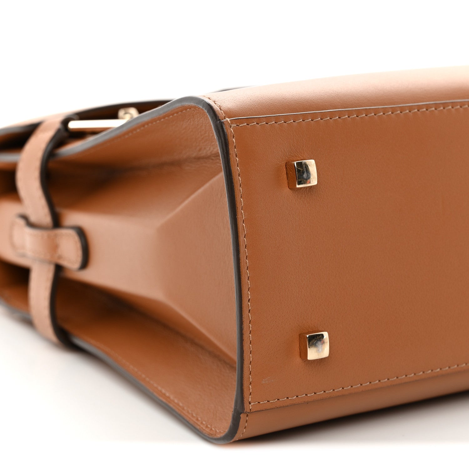 Calfskin MM Tempete Satchel Camel