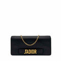 DIOR Calfskin J'Adior Chain Flap Bag Black