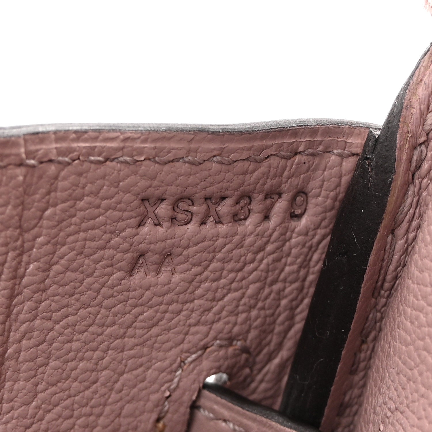 Veau Tadelakt Birkin 30 Glycine