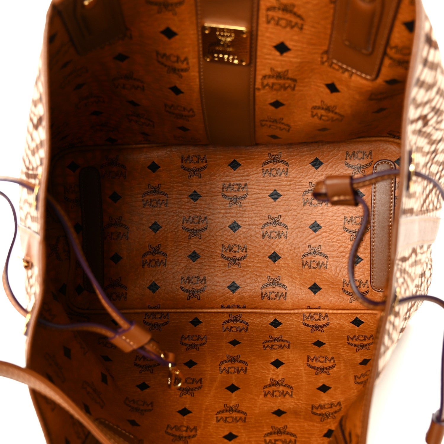 Visetos Medium Liz Reversible Shopper Tote Cognac