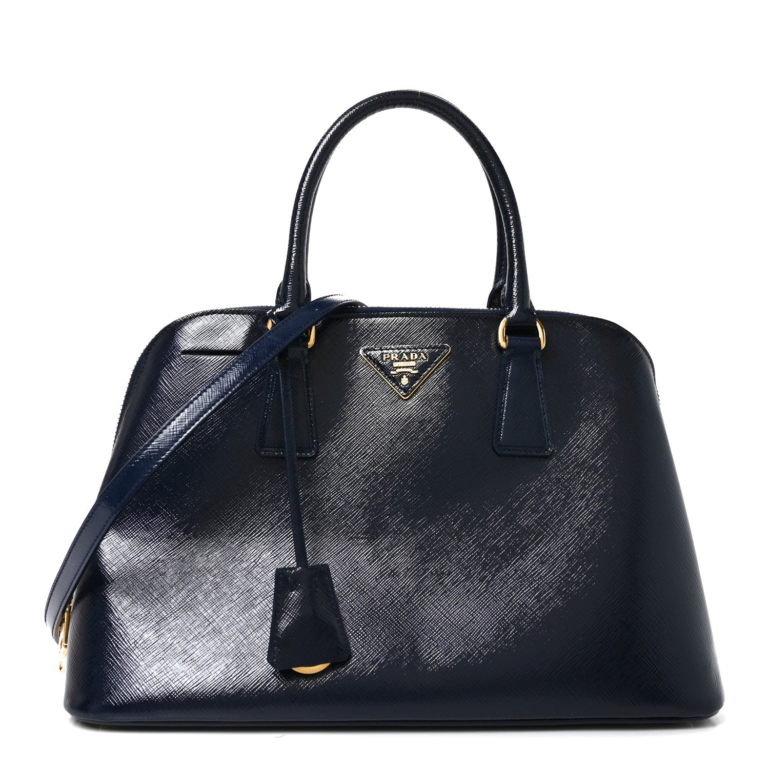 Saffiano Vernice Medium Open Promenade Tote Royal