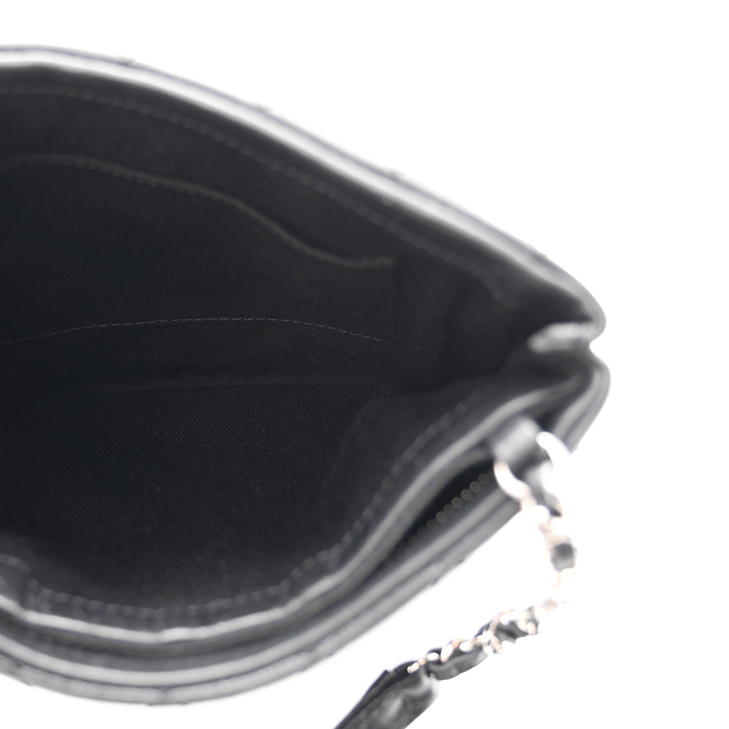 Aged Calfskin Quilted Crossbody Bag Black