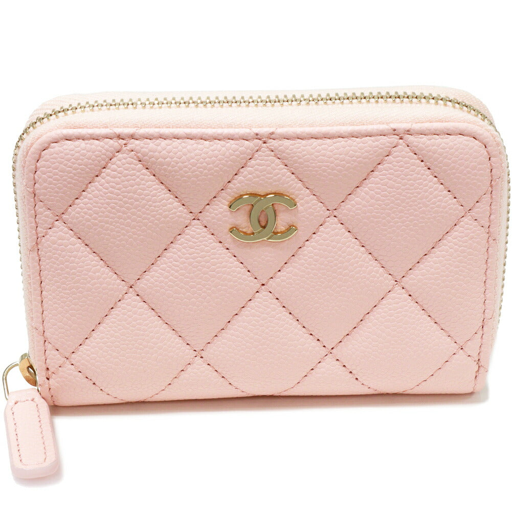 Chanel Caviar Skin Classic Zip Coin Purse Coin Case AP0216