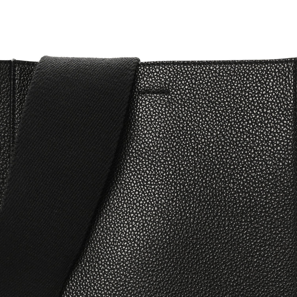 Soft Grained Calfskin Small Sangle Bucket Bag Black