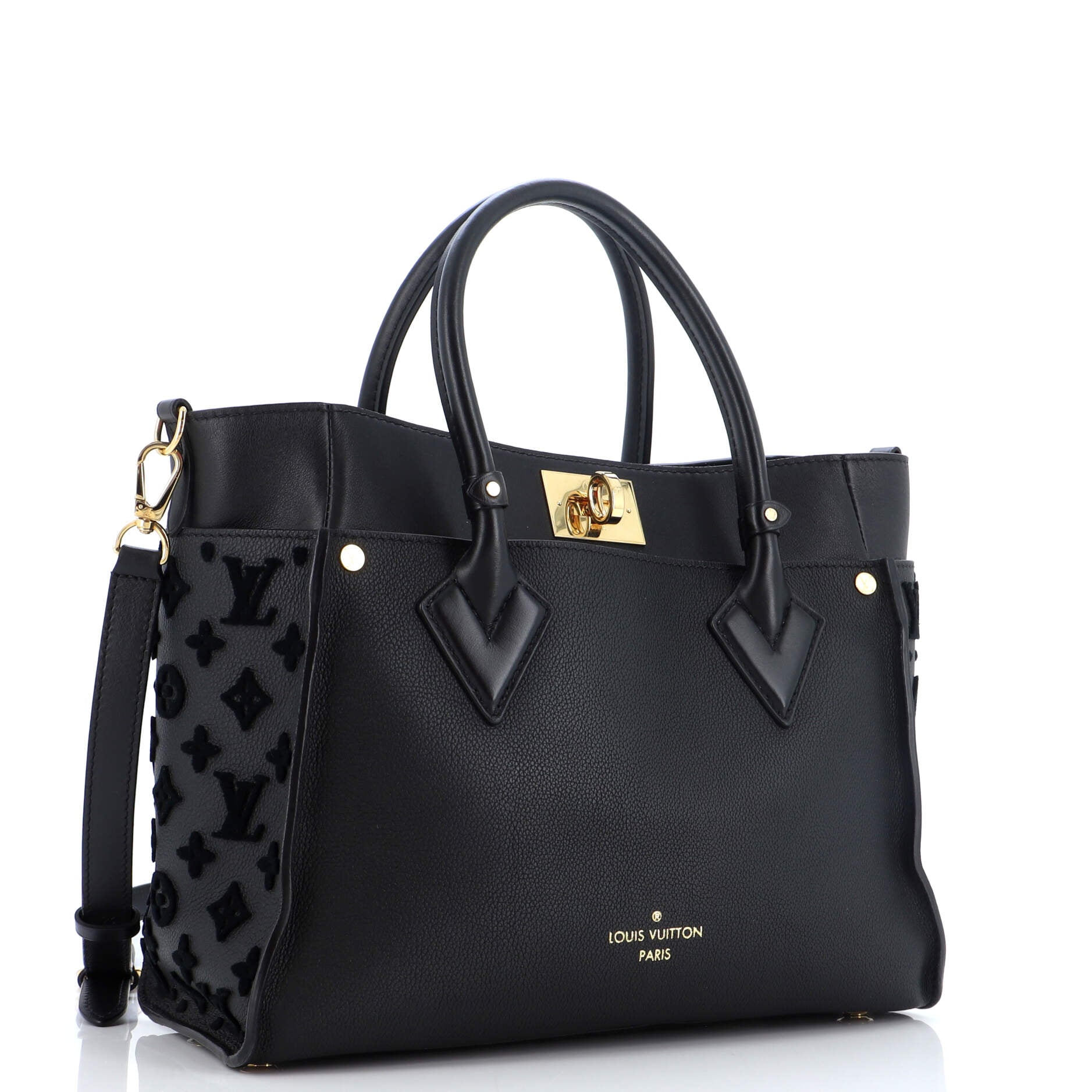 Louis Vuitton On My Side Tote Monogram Tuffetage Leather MM