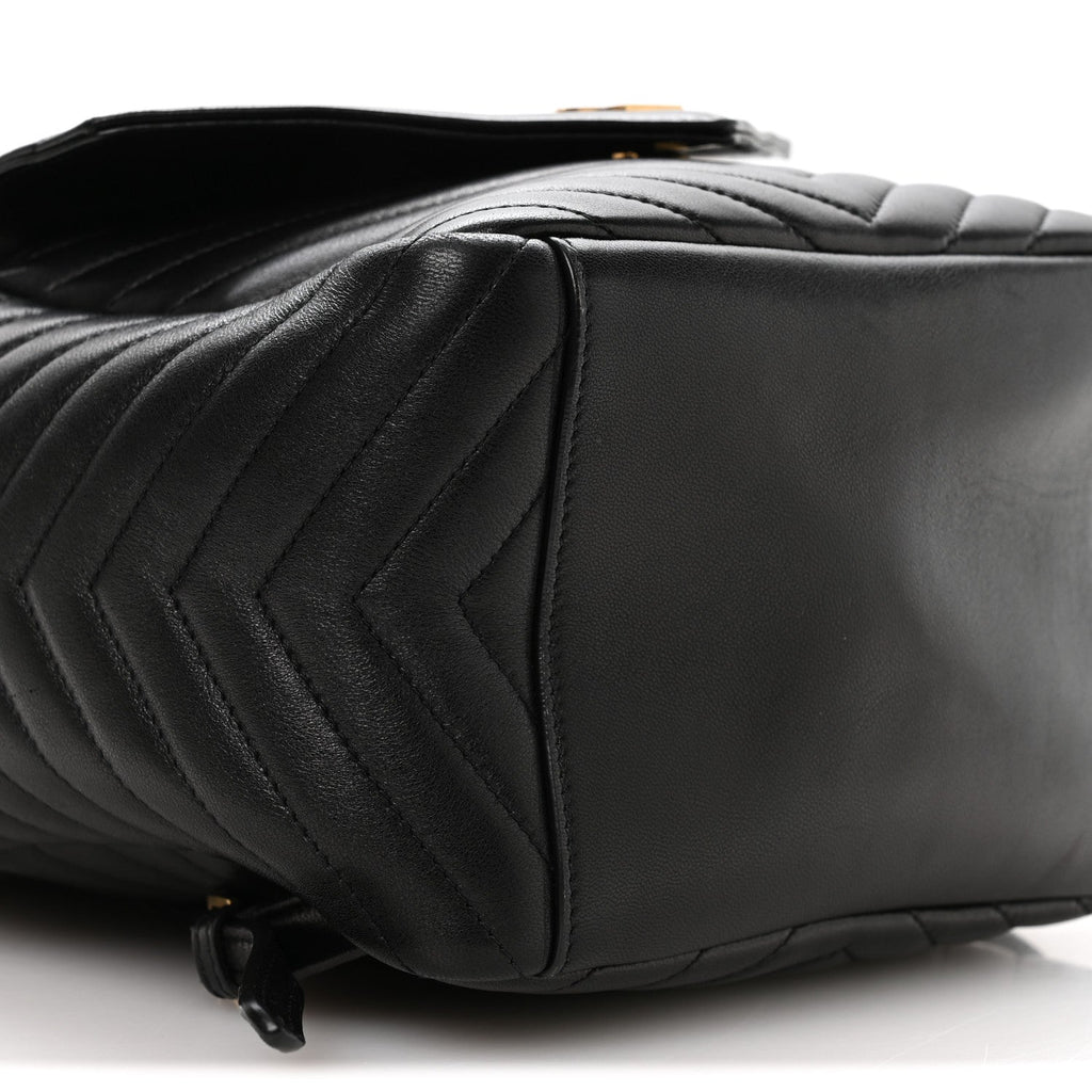 Lambskin Matelasse Monogram Joe Backpack Black