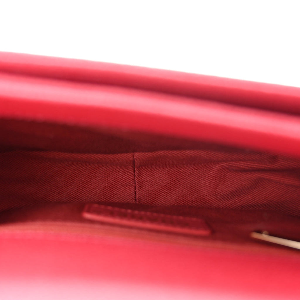 Grained Calfskin Quilted Small Cuba Top Handle Flap Pink