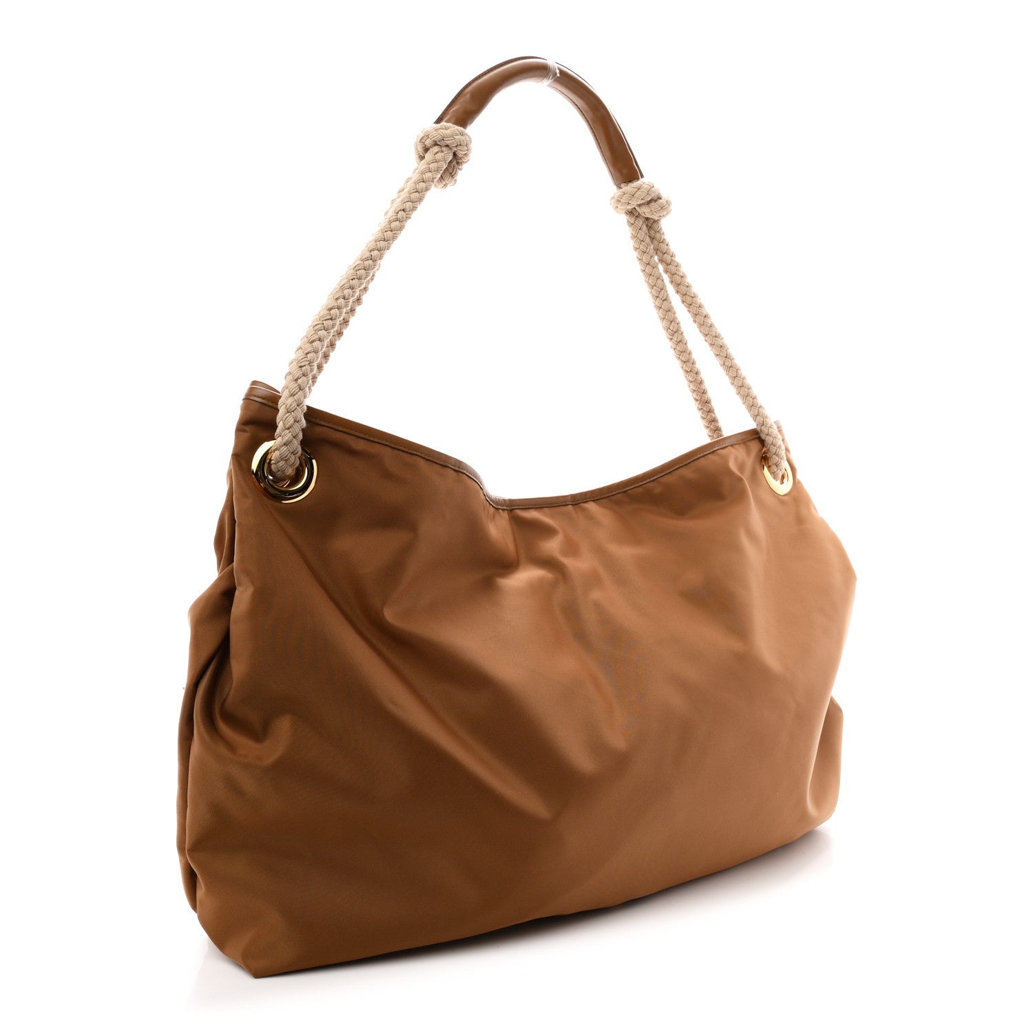 Re-Nylon Triangle Large Mariner Shoulder Bag Brandy