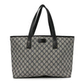 GG Supreme Monogram Medium Zippered Shopping Tote Navy