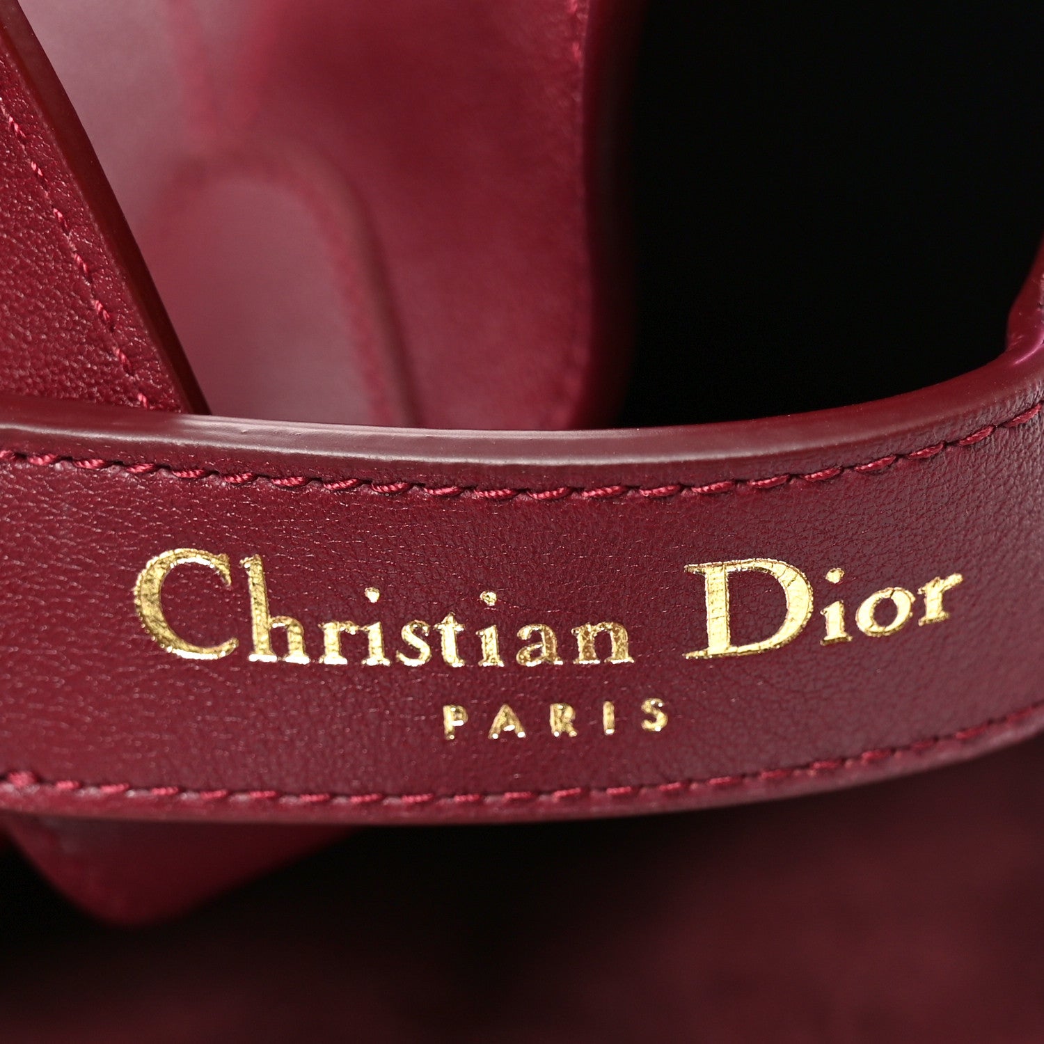 Calfskin Macrocannage Medium Toujours Vertical Tote Burgundy
