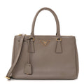Saffiano Small Galleria Double Zip Tote Argilla