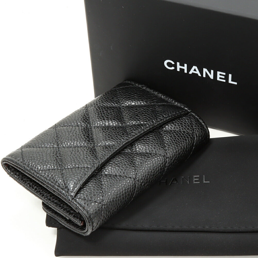 Chanel Card Case Caviar Leather Card Case