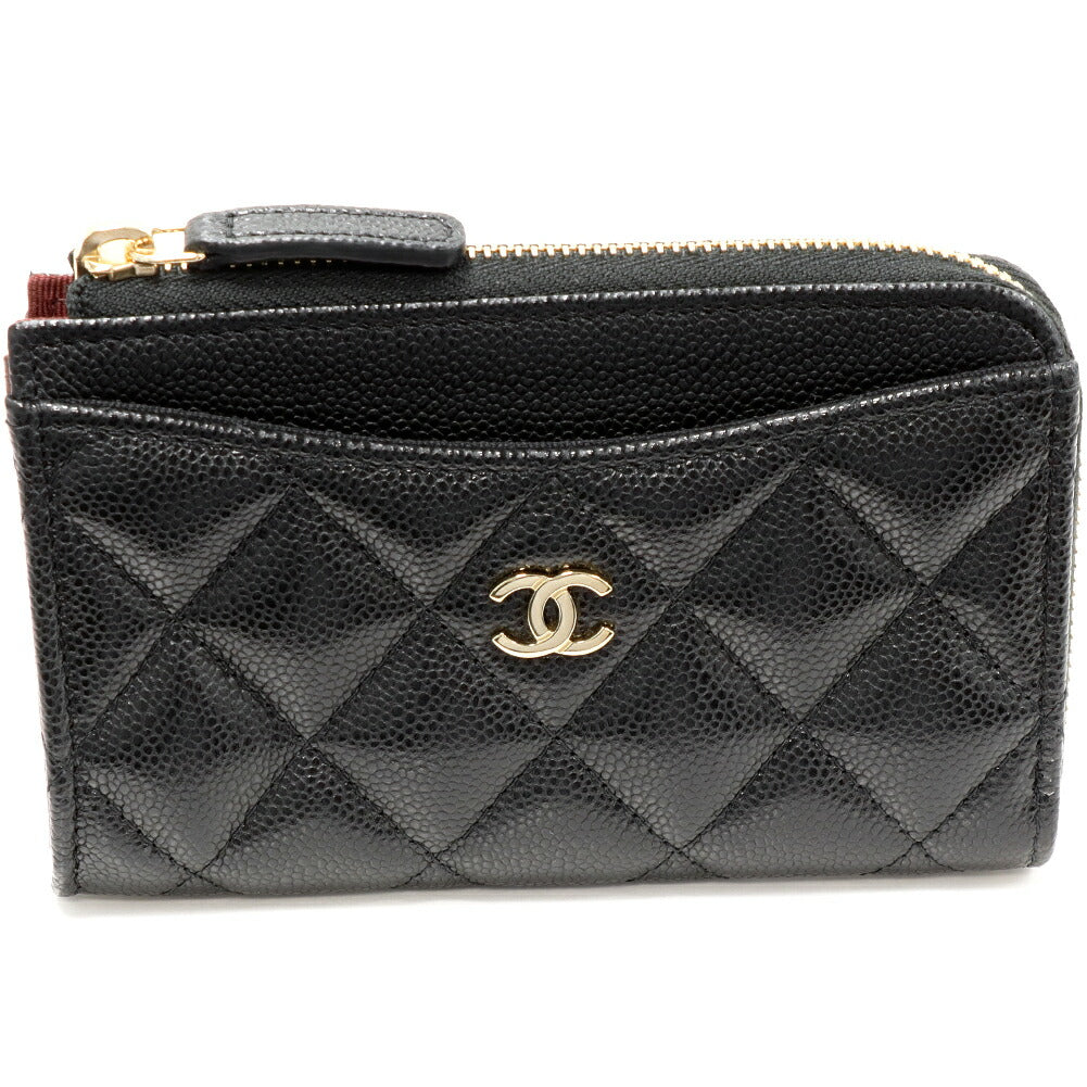 Chanel Classic Grained Shiny Calfskin Card Coin Case