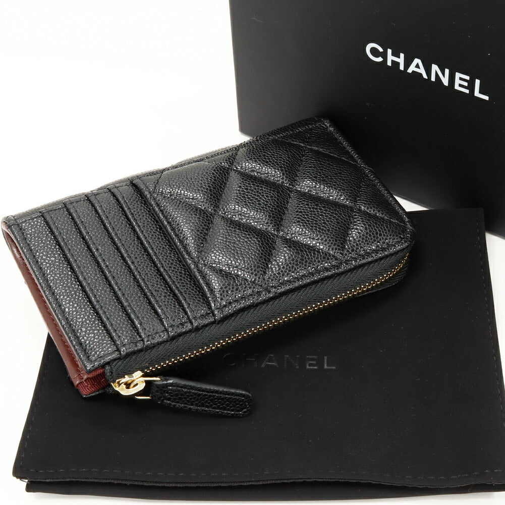 Chanel Classic Grained Shiny Calfskin Card Coin Case