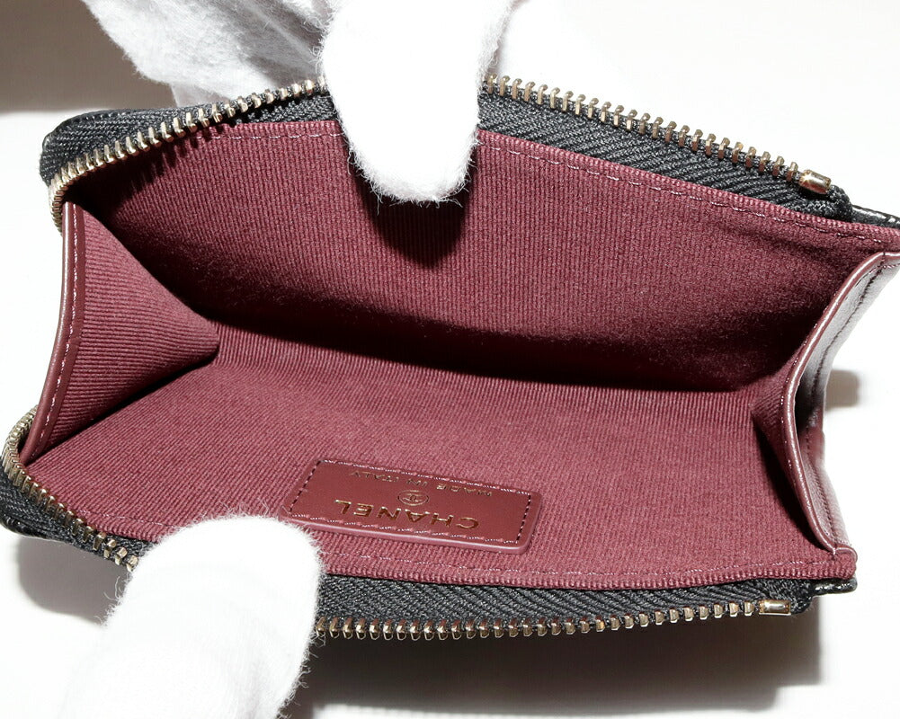 Chanel Classic Grained Shiny Calfskin Card Coin Case