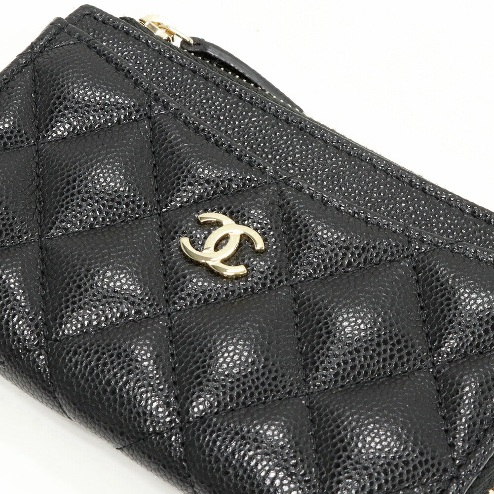 Chanel Classic Grained Shiny Calfskin Card Coin Case