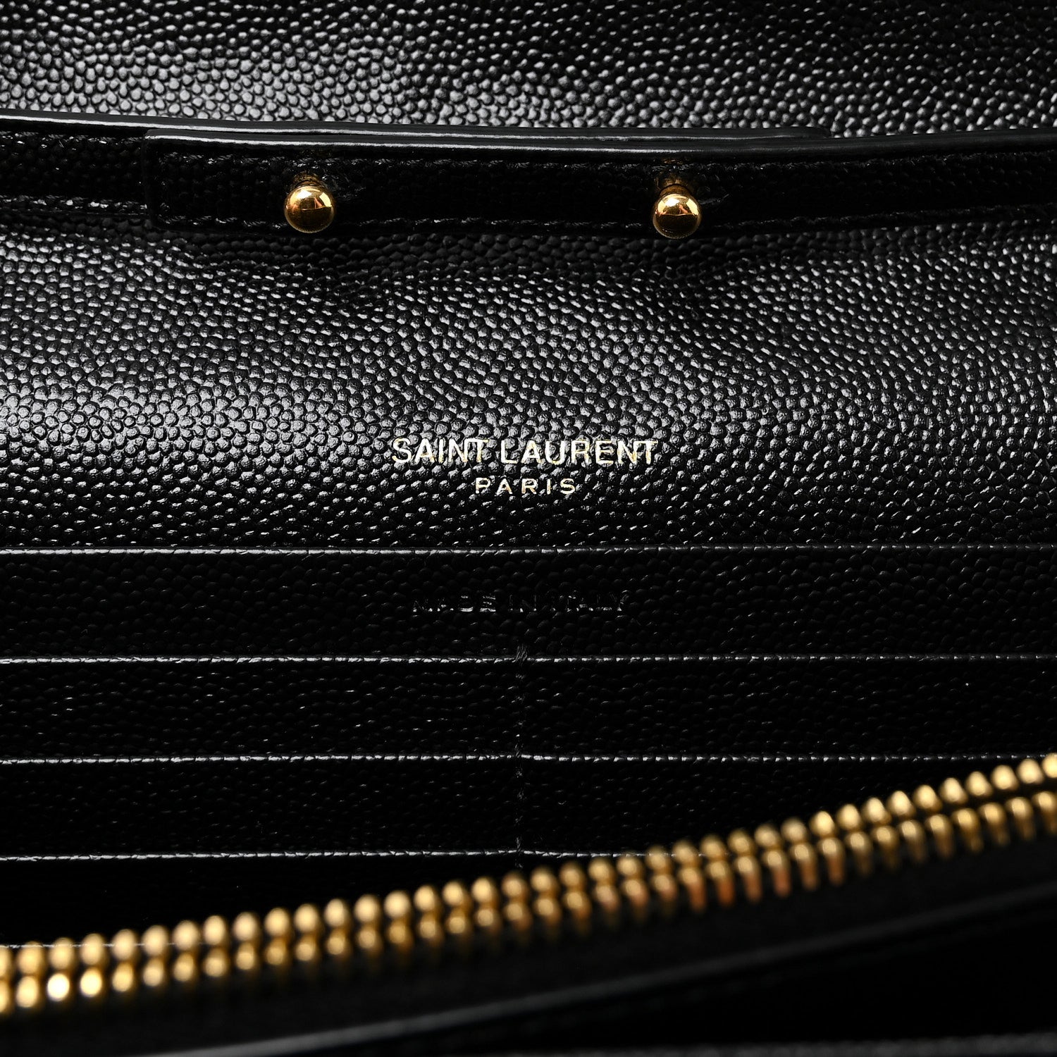 Grain De Poudre Matelasse Chevron Monogram Chain Wallet Black