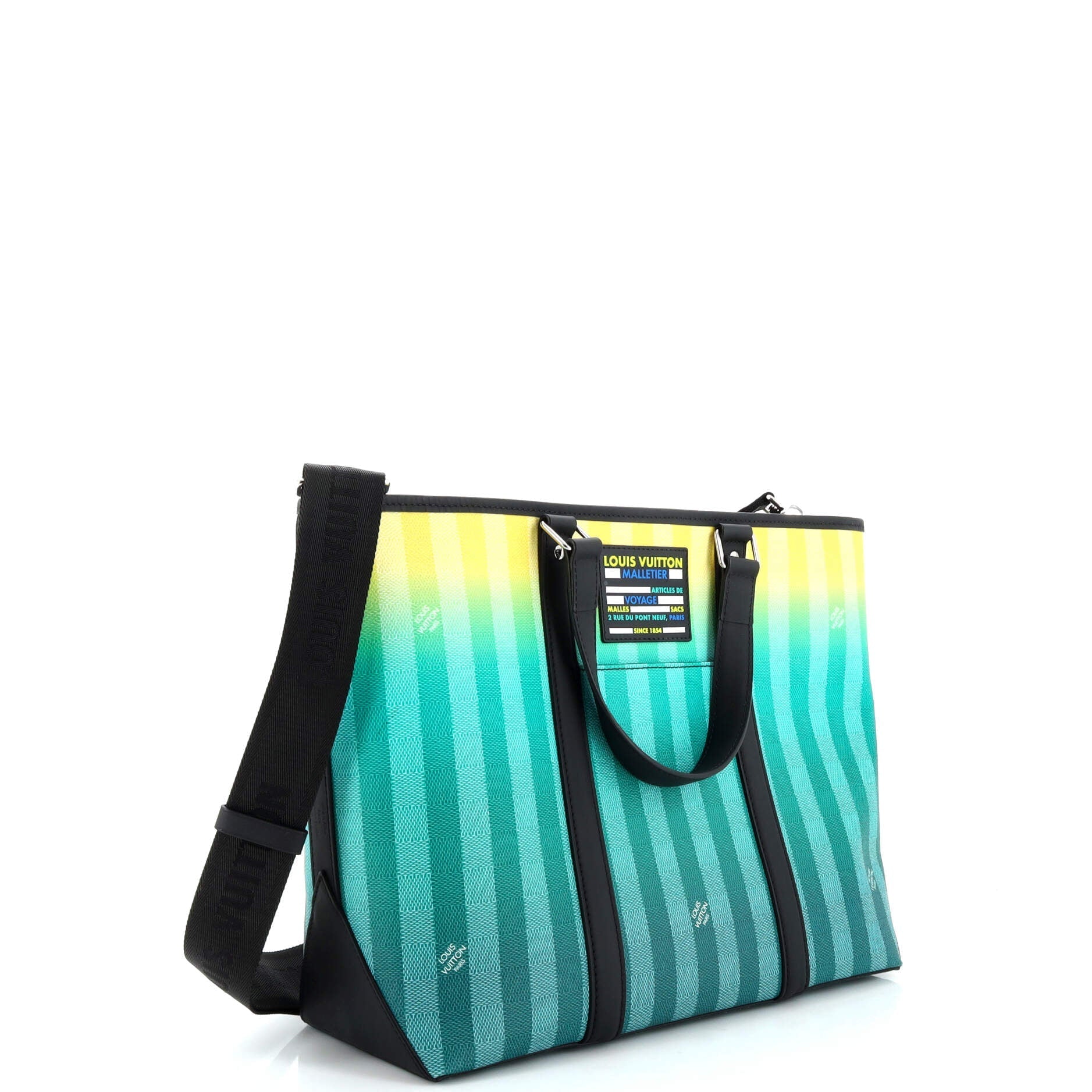 Louis Vuitton Weekend Tote Limited Edition Gradient Damier Stripes PM