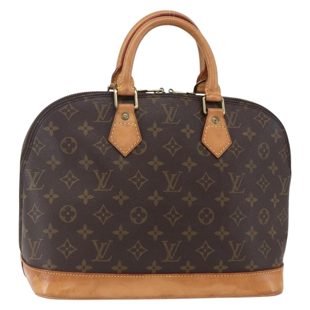 Louis Vuitton Alma Handbag Monogram Canvas Brown Canvas Handbag (Authentic  )