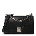 Lambskin Medium Diorama Flap Bag Black