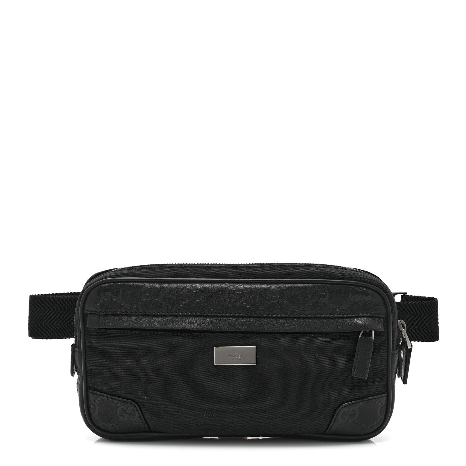 Guccissima Nylon Belt Bag  Black