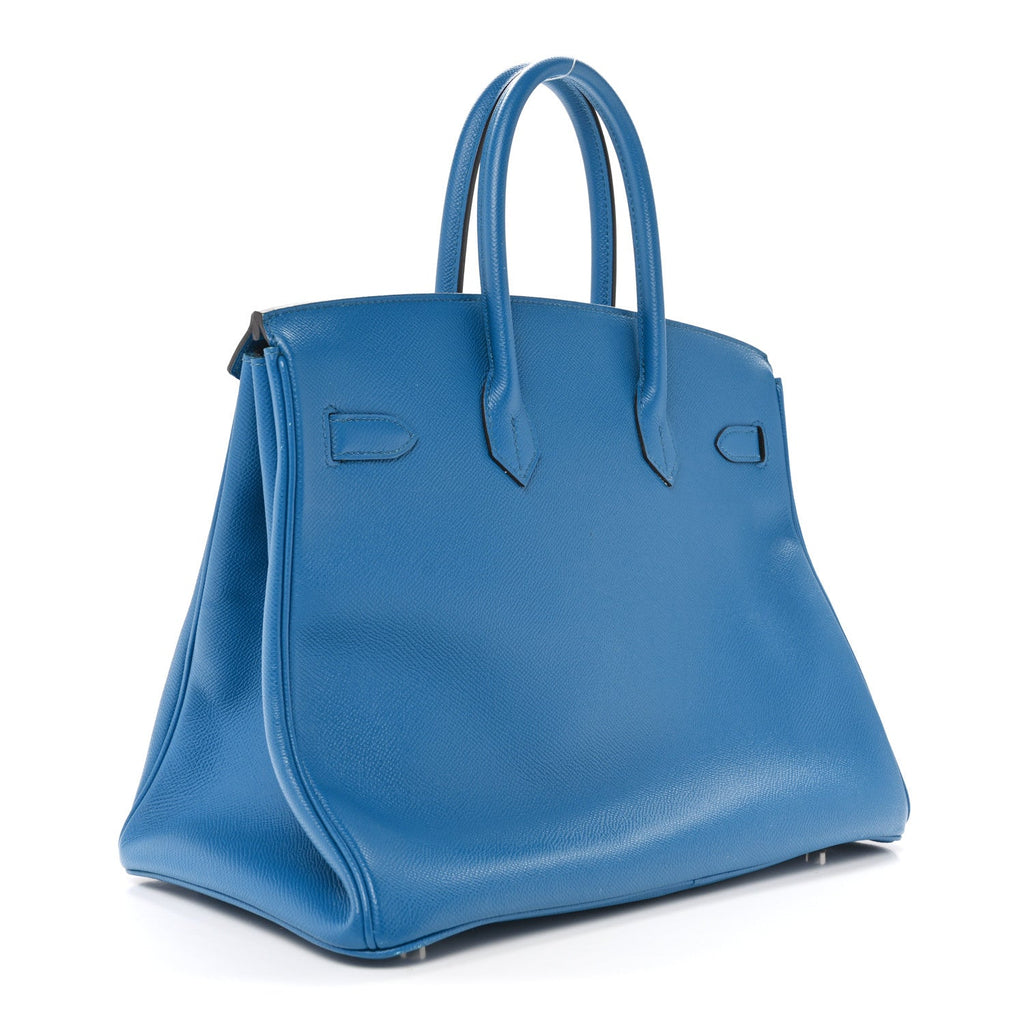 Epsom Birkin 35 Bleu Izmir