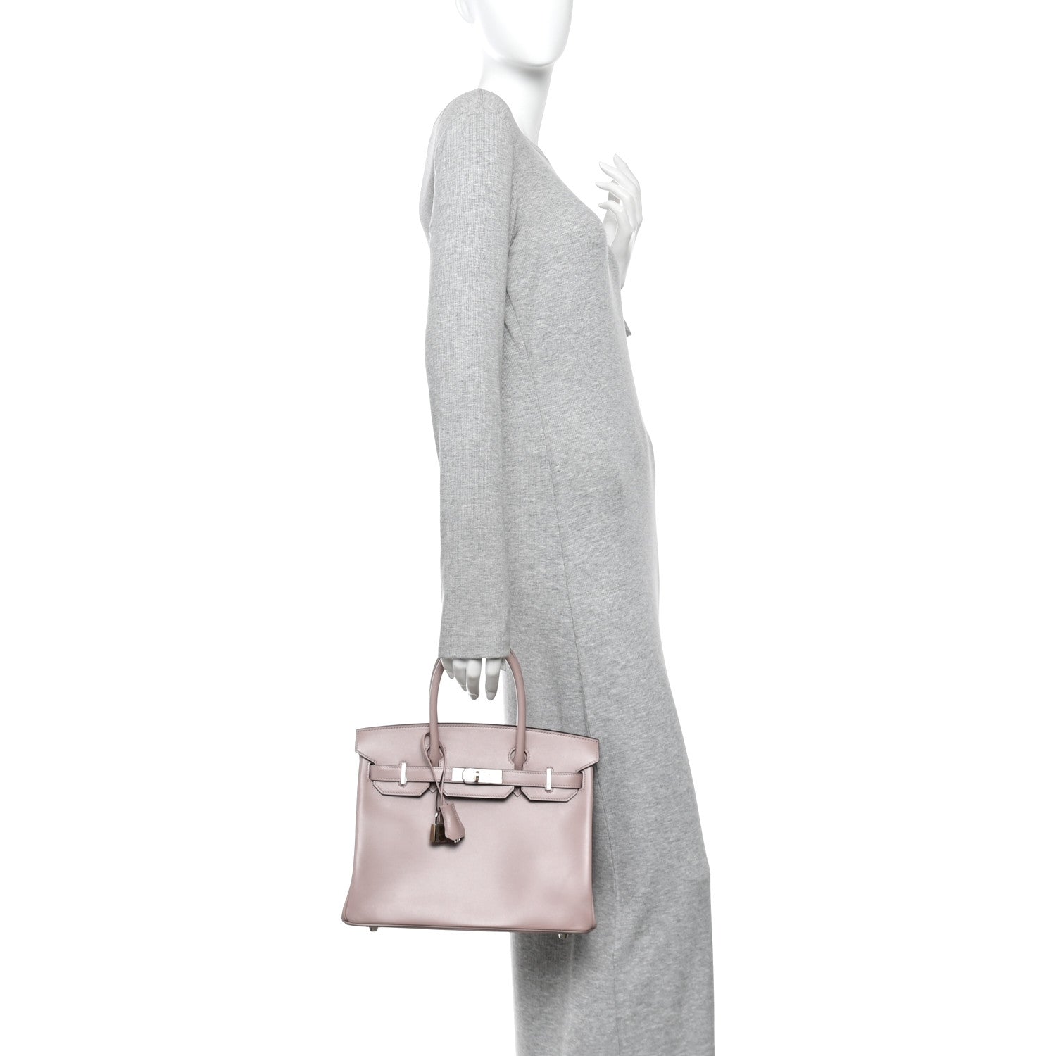 Veau Tadelakt Birkin 30 Glycine