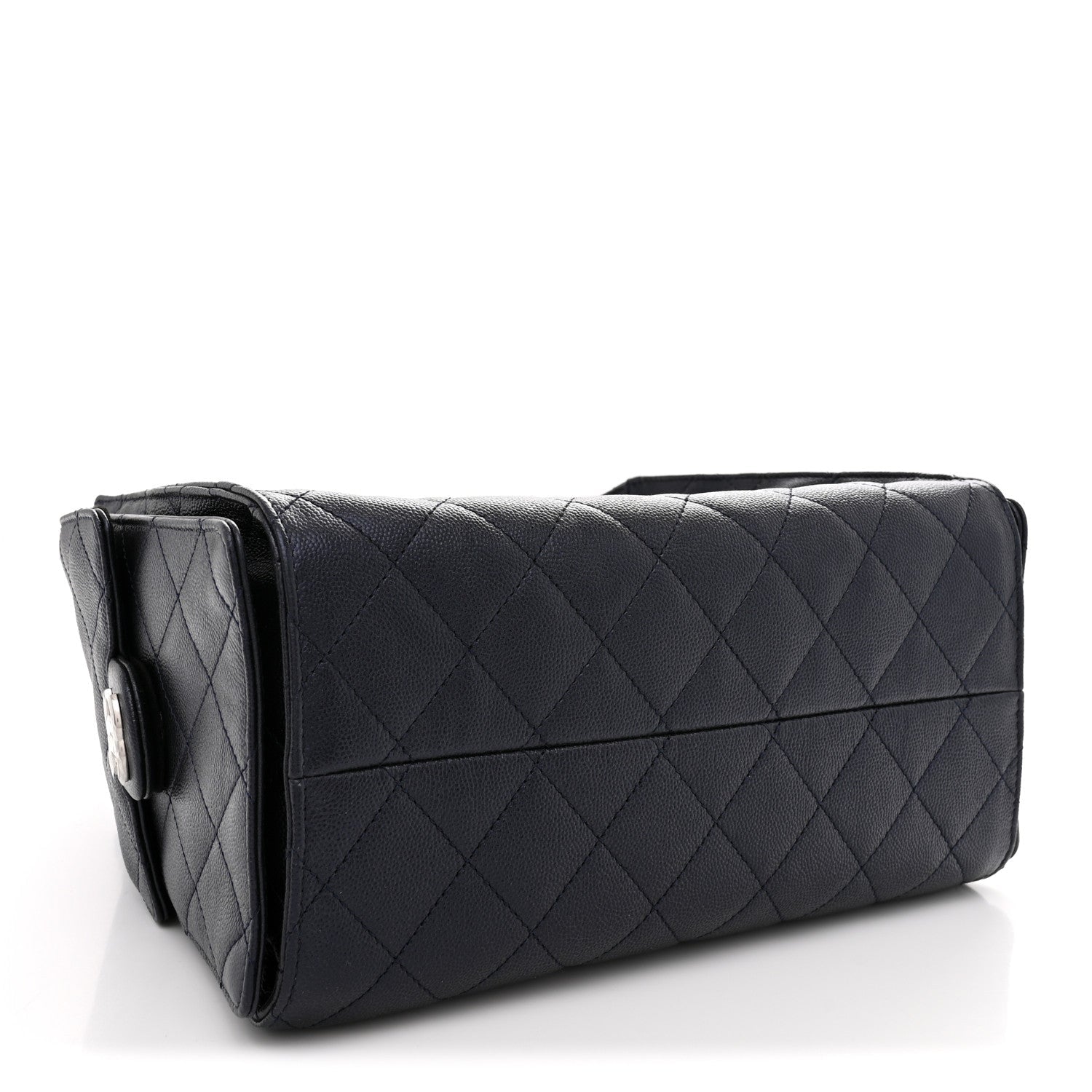 Caviar Quilted Small Chanel 25 Handbag Dark Navy