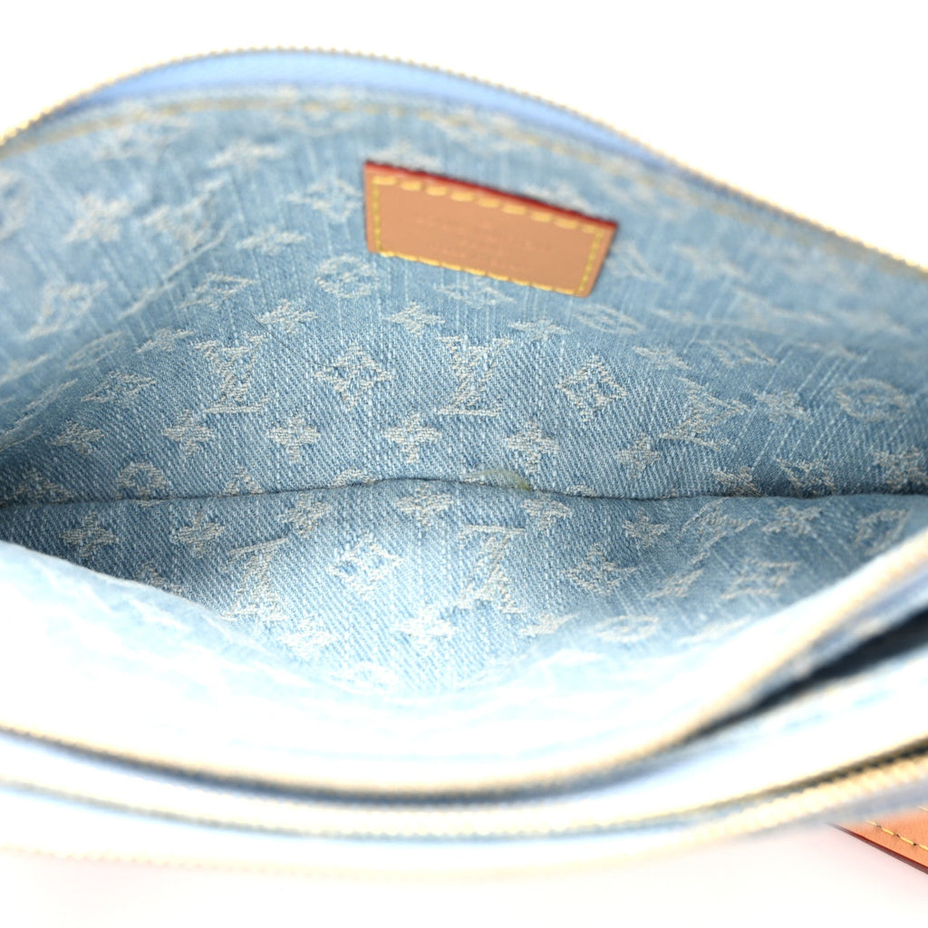 Monogram Denim Liv Pochette Sky Blue