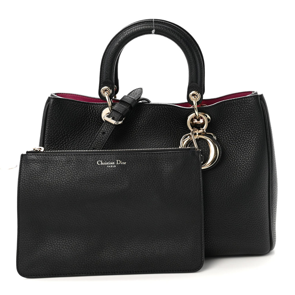 Bullcalf Medium Diorissimo Tote Black Rose Indien