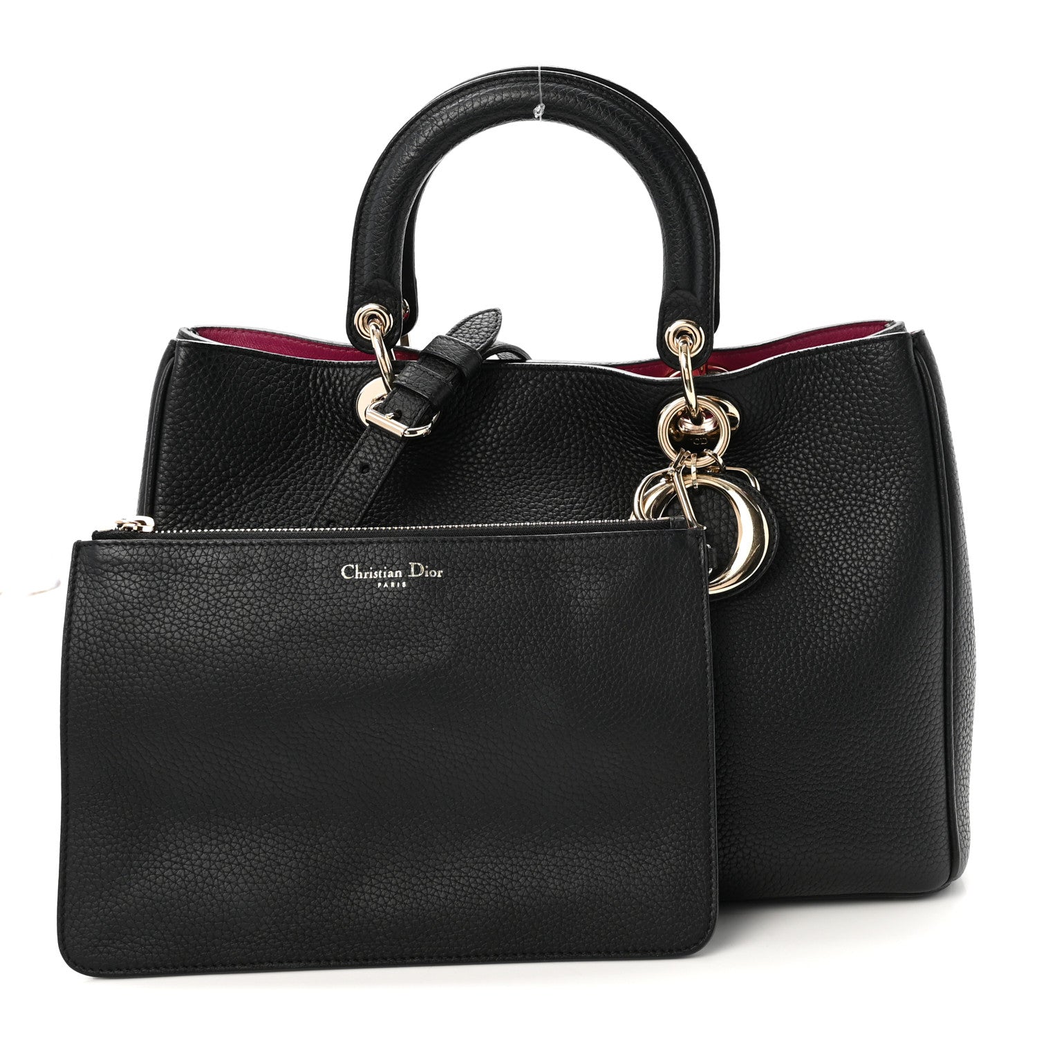 Bullcalf Medium Diorissimo Tote Black Rose Indien